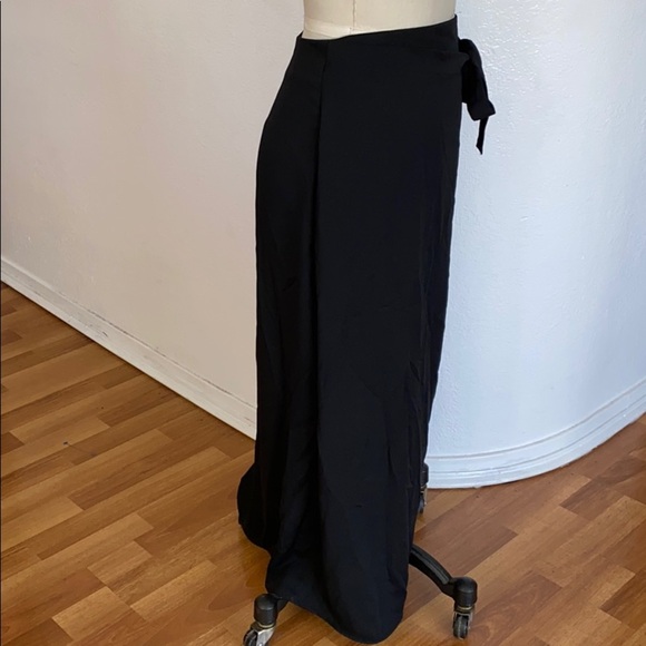 Zara black wrap double goth skirt with lace S - Picture 4 of 5